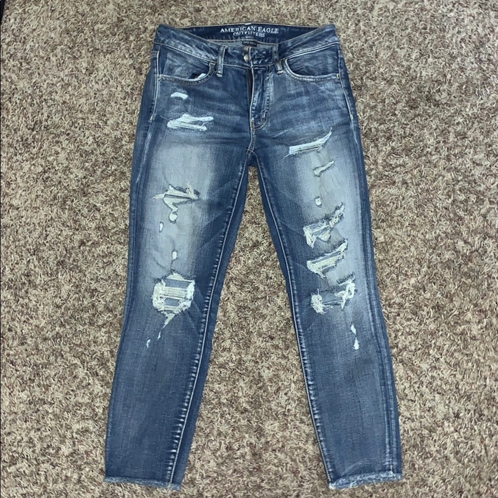 American eagle cropped skinny jeans
